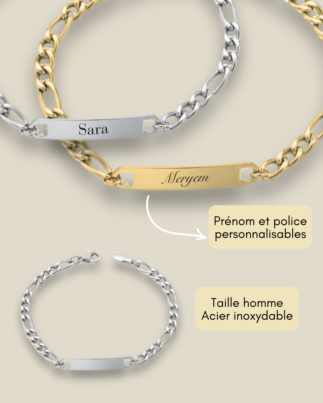 Bracelet homme personnalisable