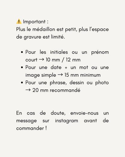 Médaillon personnalisable